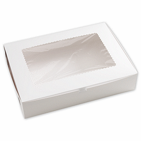 Click on White Windowed Bakery Boxes to see product details