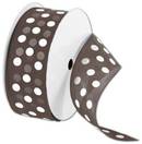 Click on Sheer Brown Ribbon with White Dots to see product details