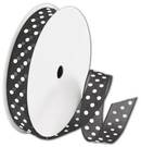 Click on Sheer Black Ribbon with White Dots to see product details